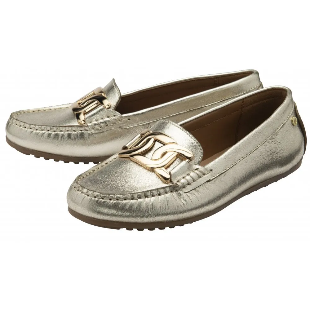 Lotus Martino Gold Leather Loafer