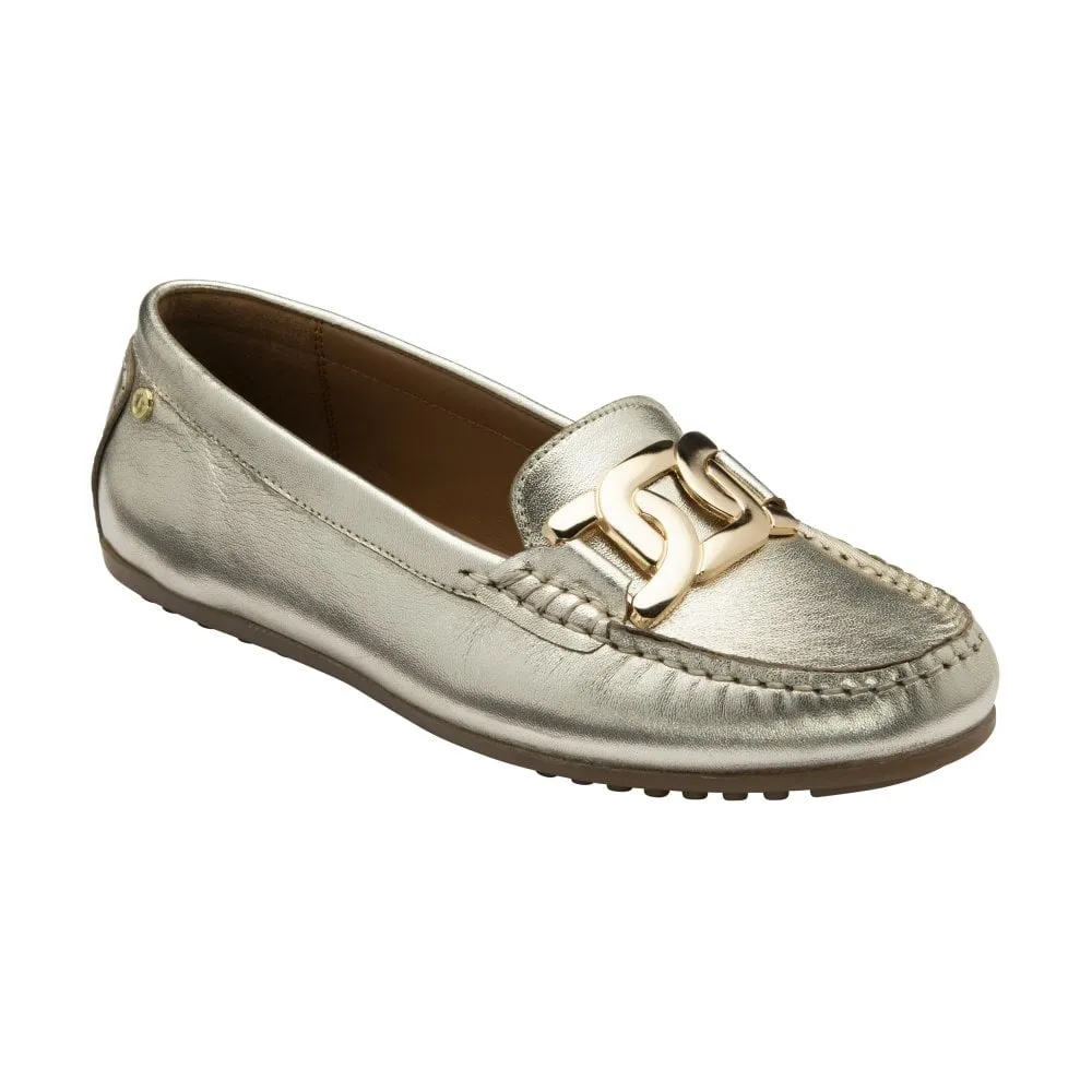 Lotus Martino Gold Leather Loafer