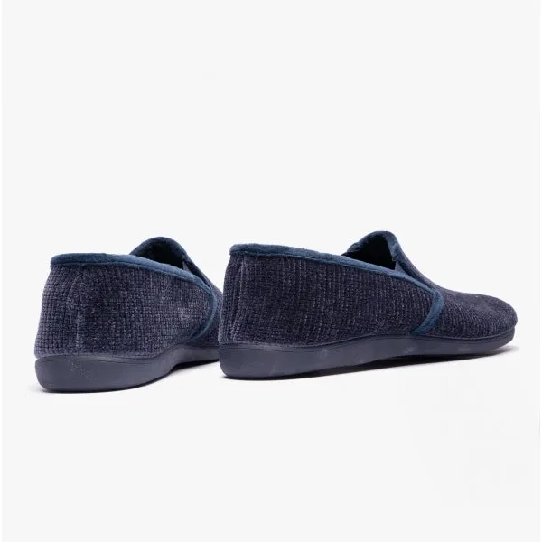 Lotus SHELDON Mens Full Slippers Navy