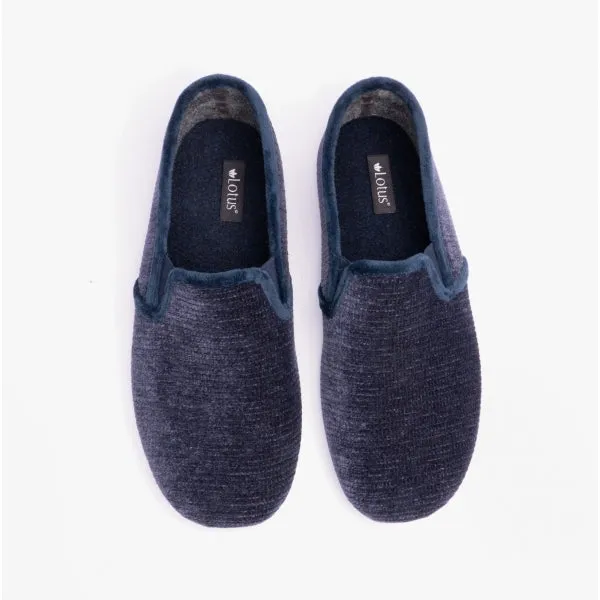 Lotus SHELDON Mens Full Slippers Navy