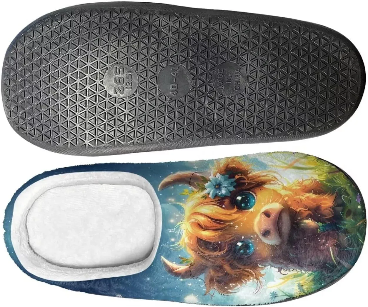 Lotusorchid House Slipper for Women Memory Foam, Non-Slip Scuff Slipper Slip On Clog Slipper Warm Cozy Bedroom Slipper Soft Sleep Slipper with Rubble Sole
