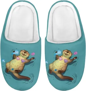 Lotusorchid Kids Slipper for Girls, Boys House Slipper Bedroom Slipper Warm Memory Foam Sleep Slipper Cozy Soft Winter Slipper