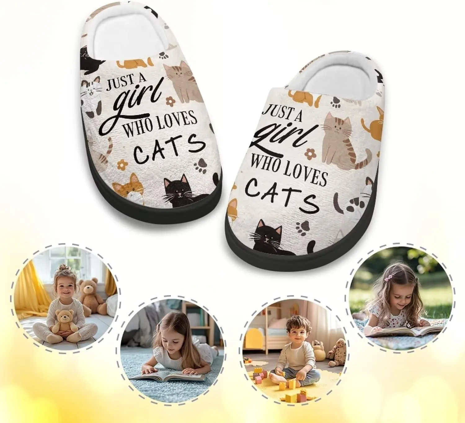 Lotusorchid Sleep Slipper for Kids, Warm Cozy Girls Bedroom Slipper Memory Foam House Slipper for Boys, Non Slip House Shoes Indoor Outdoor
