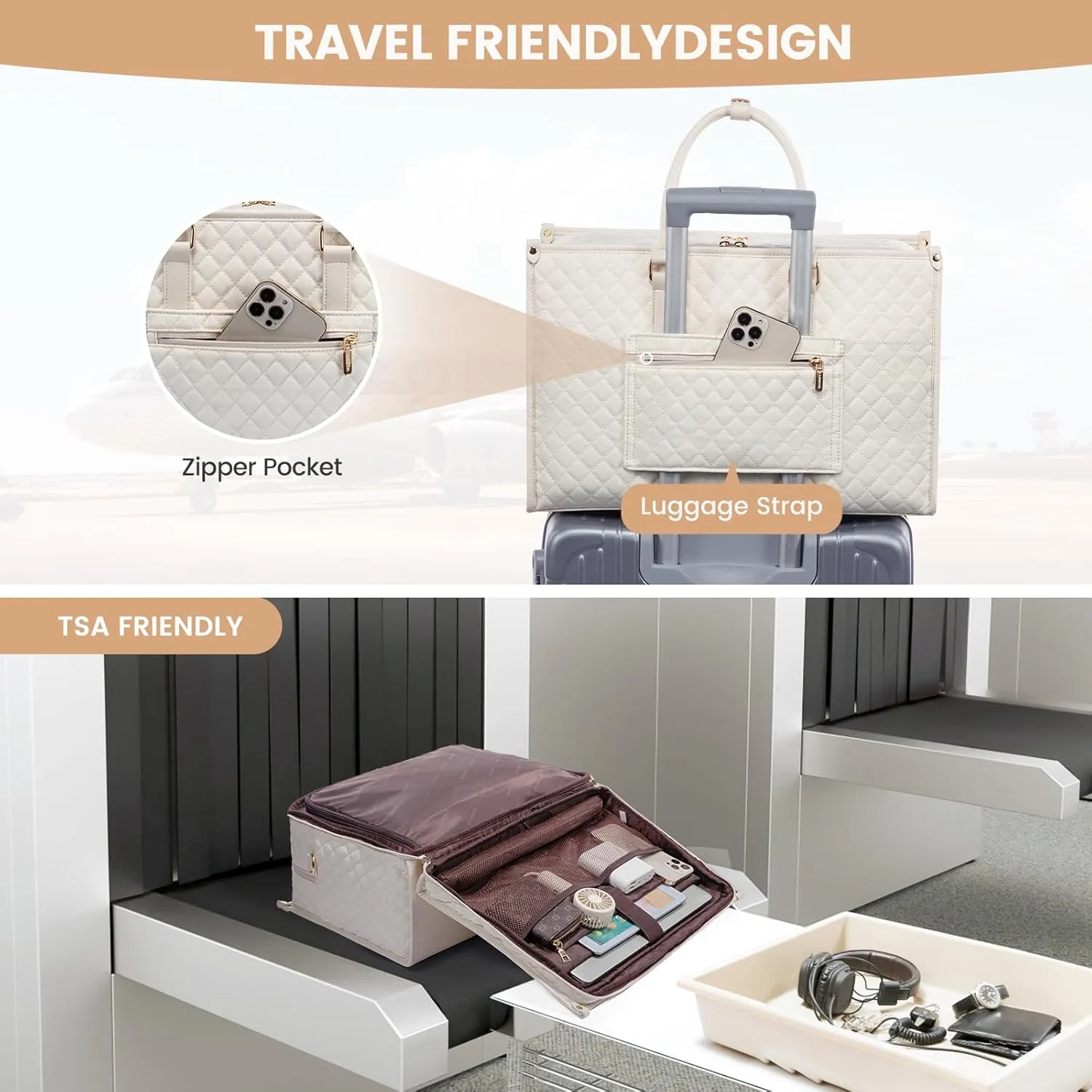 LOVEVOOK Travel Duffle Bag - Weekender & Overnight Bag for Women with Toiletry & Laptop Compartments