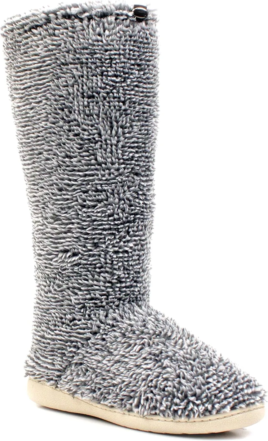 Luckers Women’s Two-Toned Tall Fluffy Slipper Boot