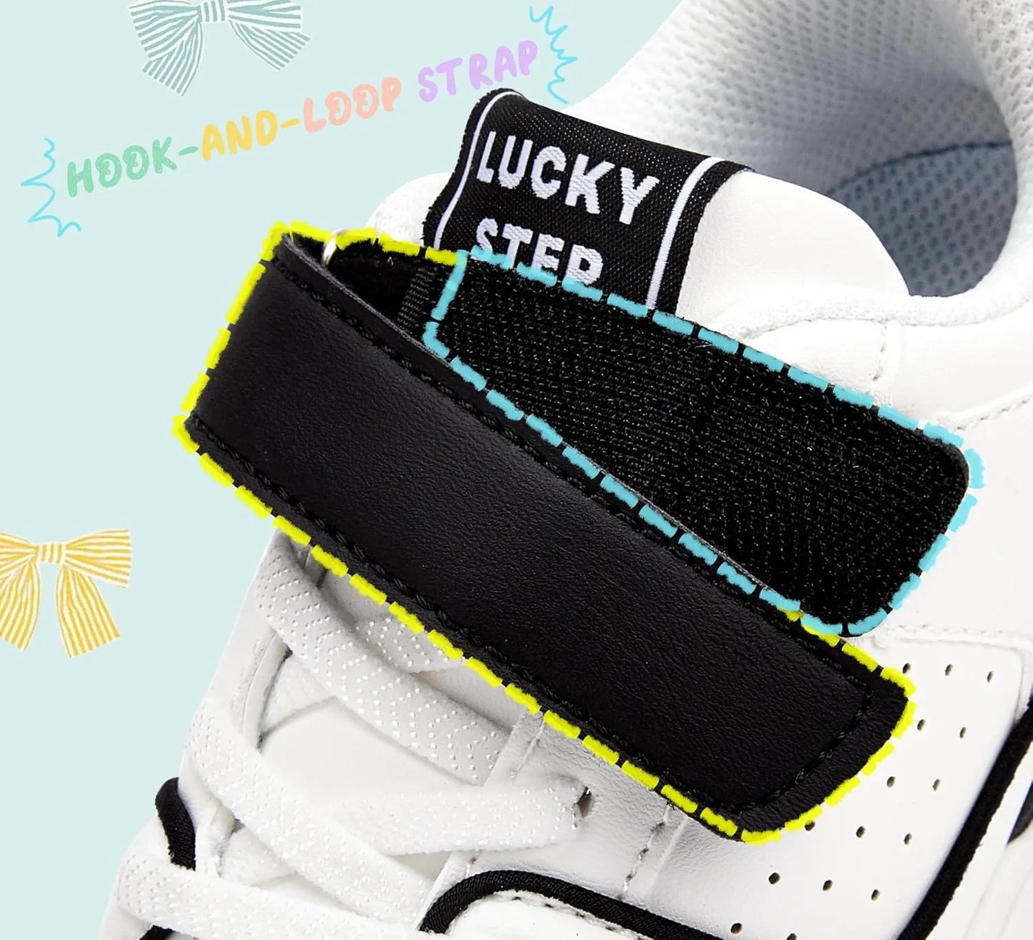 LUCKY STEP Kid's Slip On Sneaker Comfort Casual Running Tennis School Low Top Sneaker Strap Athletic Walking Shoes for Children/Boys/Girls