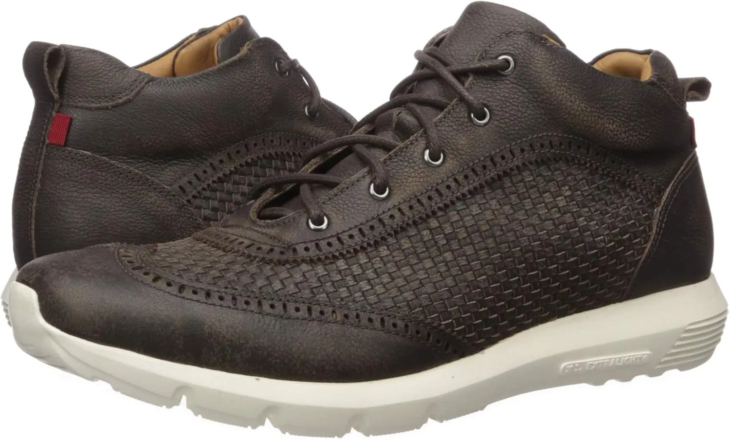 MARC JOSEPH NEW YORK Men's Leather Extra Lightweight Woven Ankle Boot Wingtip