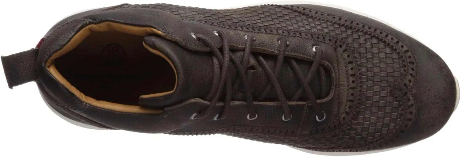 MARC JOSEPH NEW YORK Men's Leather Extra Lightweight Woven Ankle Boot Wingtip