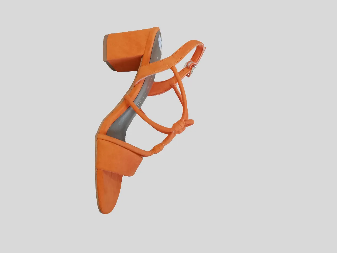 Marco Tozzi Orange Block Heeled Sandal