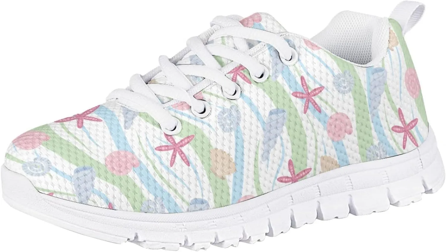 MARSVOVO Boys Girls Walking Shoes Non Slip Flexible Athletic Lightweight Breathable Printed Sneakers for Kids Most Comfortable Classic Printed Casual Fashion Non Slip Sport Kids Running Shoes