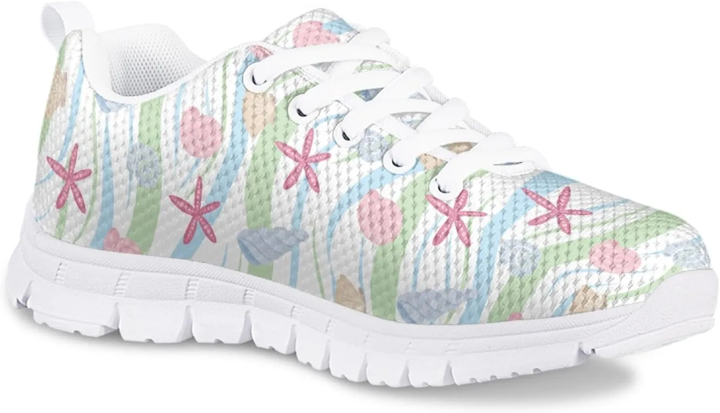 MARSVOVO Boys Girls Walking Shoes Non Slip Flexible Athletic Lightweight Breathable Printed Sneakers for Kids Most Comfortable Classic Printed Casual Fashion Non Slip Sport Kids Running Shoes