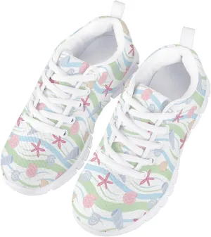 MARSVOVO Boys Girls Walking Shoes Non Slip Flexible Athletic Lightweight Breathable Printed Sneakers for Kids Most Comfortable Classic Printed Casual Fashion Non Slip Sport Kids Running Shoes