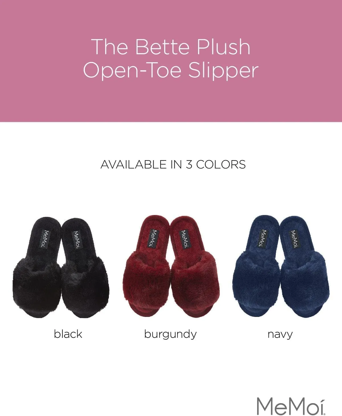 MeMoi The Bette Plush Open-Toe Slipper
