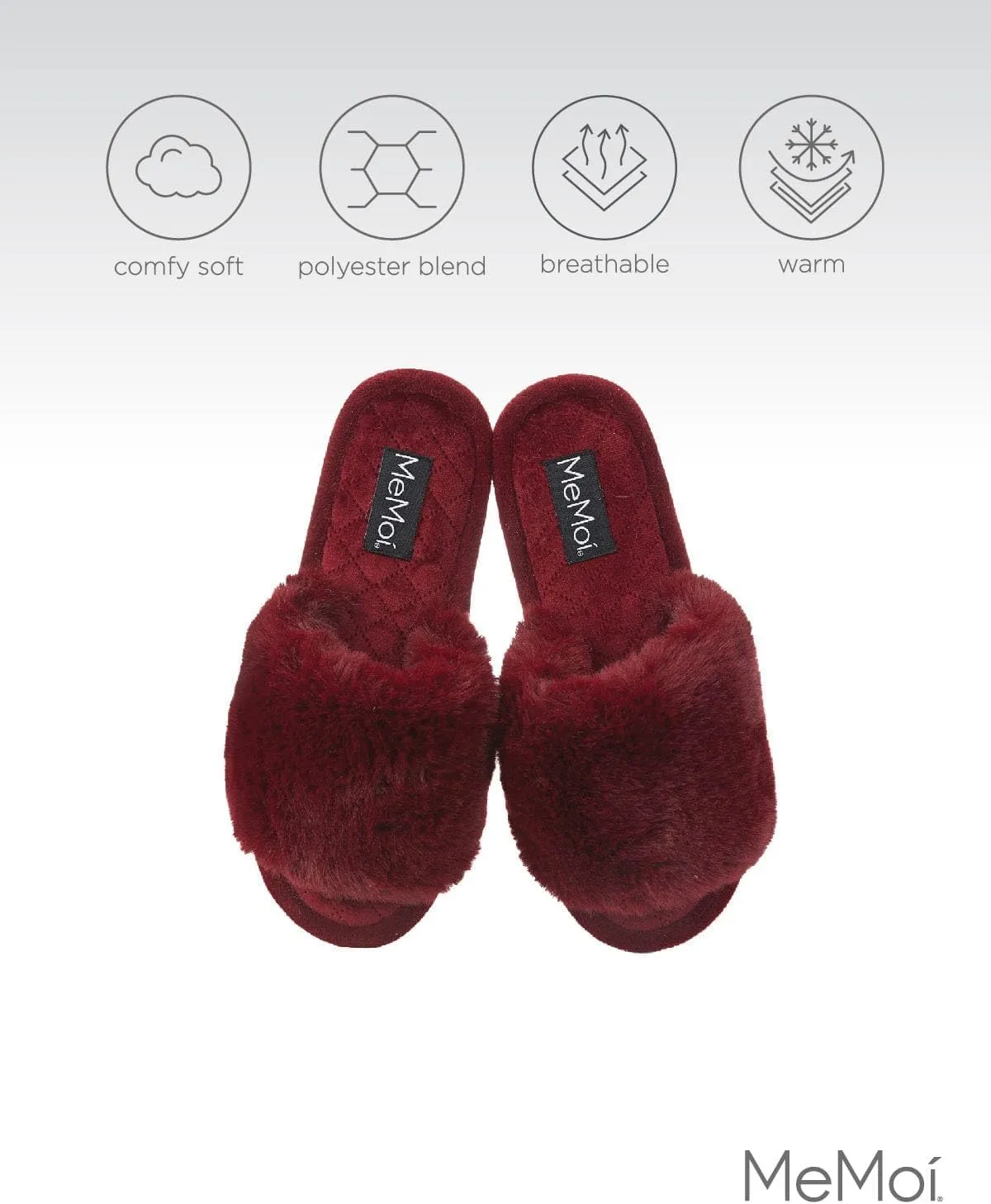 MeMoi The Bette Plush Open-Toe Slipper
