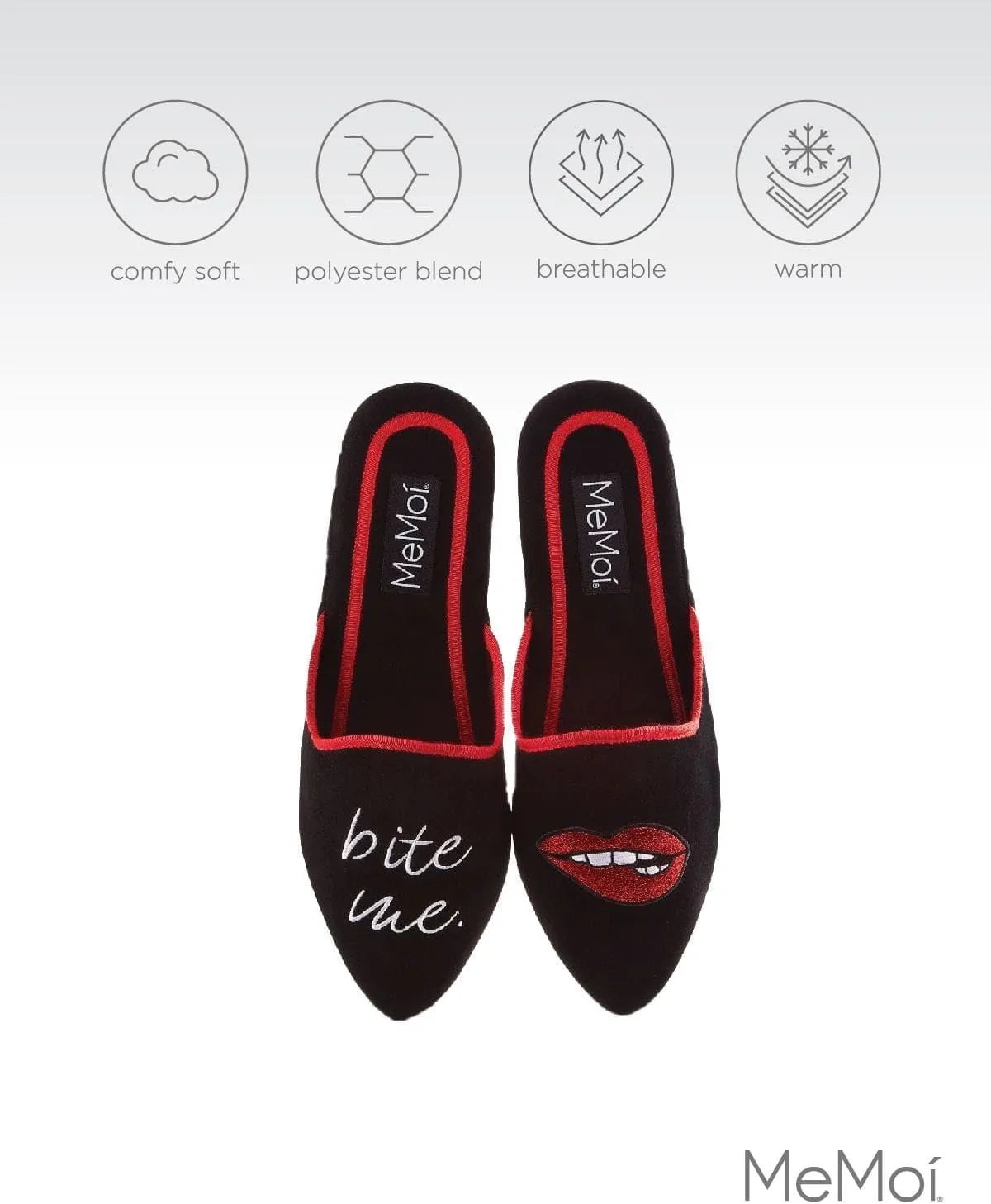 MeMoi Women's Bite Me Closed Toe Slippers