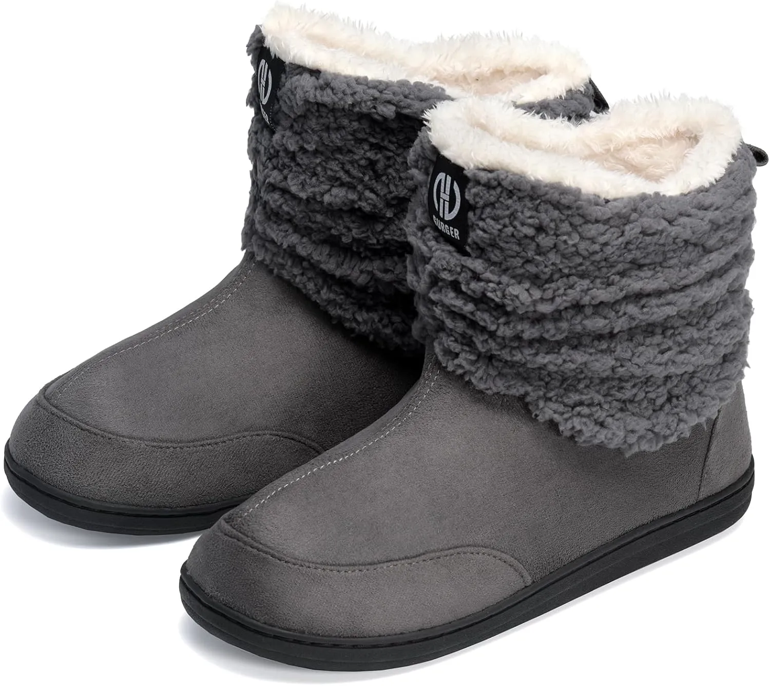 Men Women Slipper Boots Winter Indoor Outdoor Bootie Slippers Plush Fleece Memory Foam House Shoes