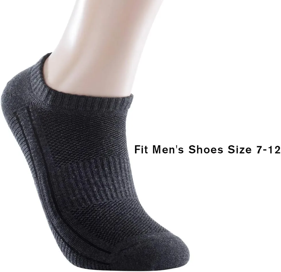 Men's Anti Odor Sweat Wick Quick Dry Cotton Casual No Show Short Sports Socks