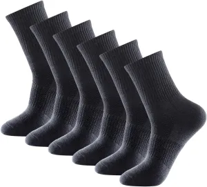 Men's Anti Sweat Odor Resistant Quick Dry Sports Quarter Crew Low Cut Cotton Hiking Running Socks