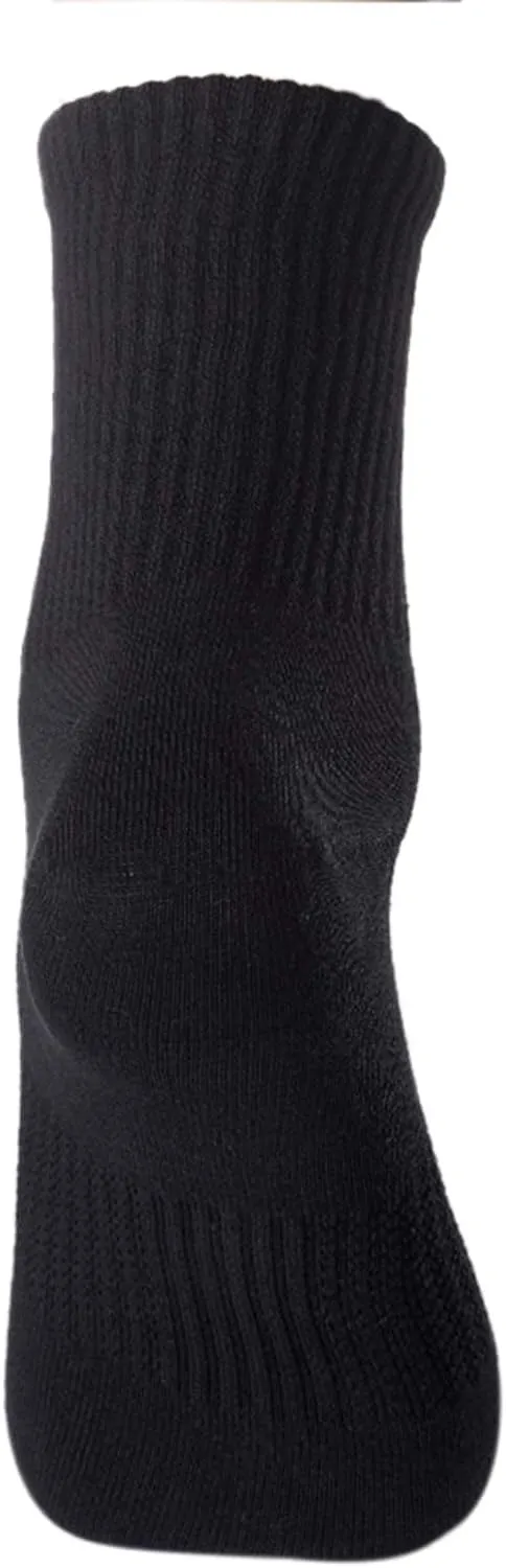 Men's Anti Sweat Odor Resistant Quick Dry Sports Quarter Crew Low Cut Cotton Hiking Running Socks