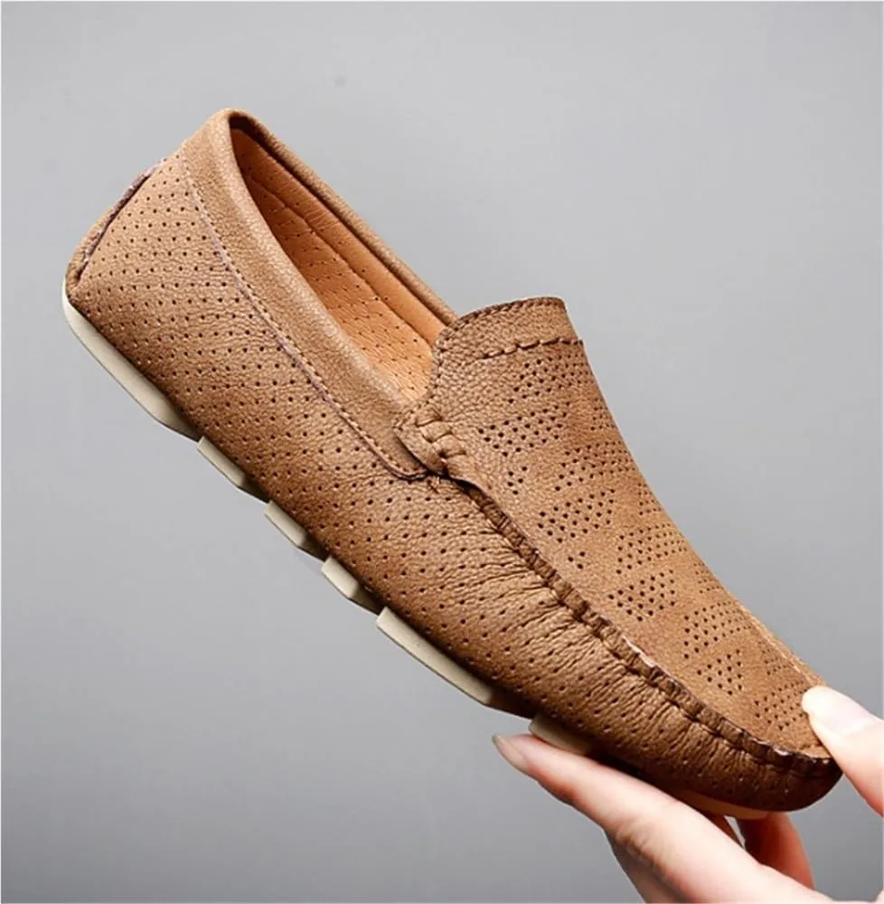 Mens Breathable Moccasin Loafers Slip On Lightweight Flexible Comfortable Prom Casual Walking Shoes