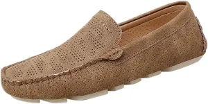 Mens Breathable Moccasin Loafers Slip On Lightweight Flexible Comfortable Prom Casual Walking Shoes