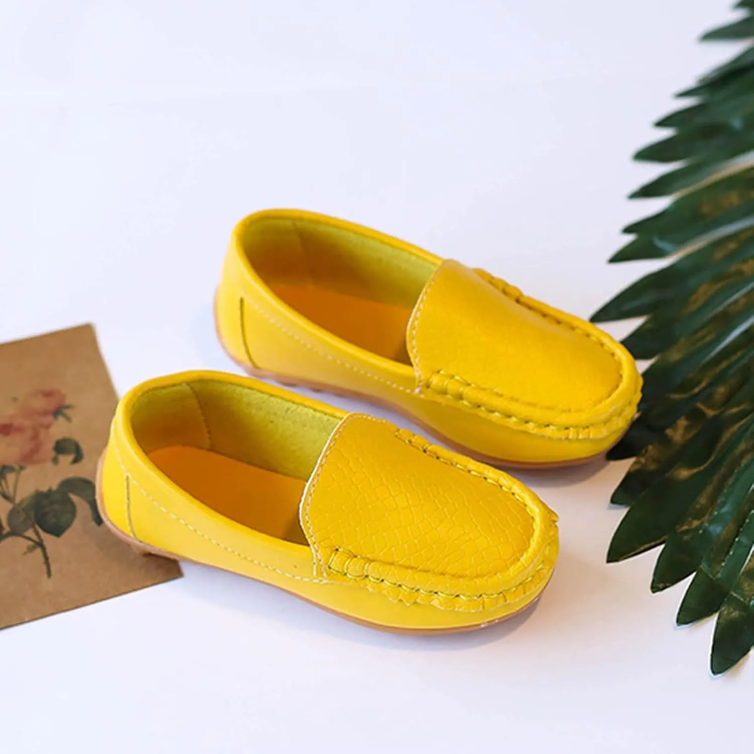 Men's Casual Dress Sneakers Toddler Little Kid Boys Girls Soft Slip On Loafers Dress Flat Shoes Boat Shoes Casual