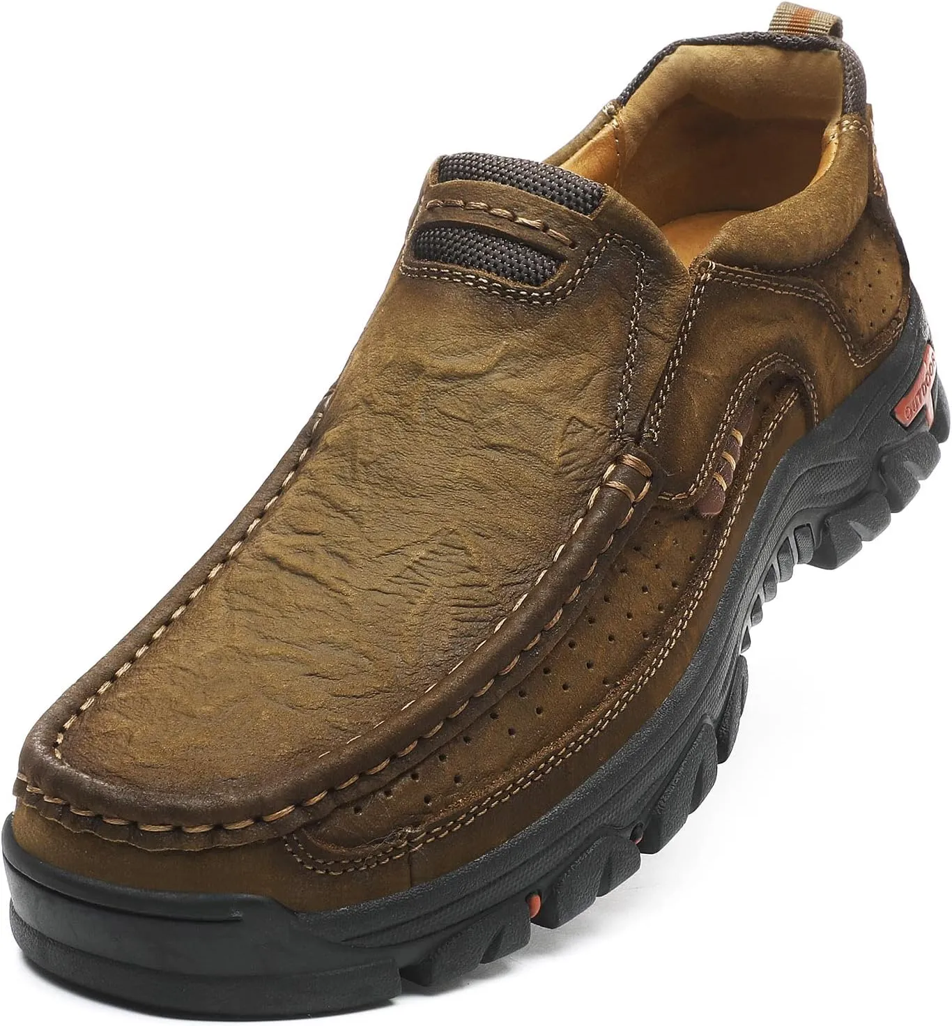 Mens Casual Shoes Slip On Leather Loafers Non Slip Walking Breathable Handmade Sneaker for Dress Driving Business Working Office