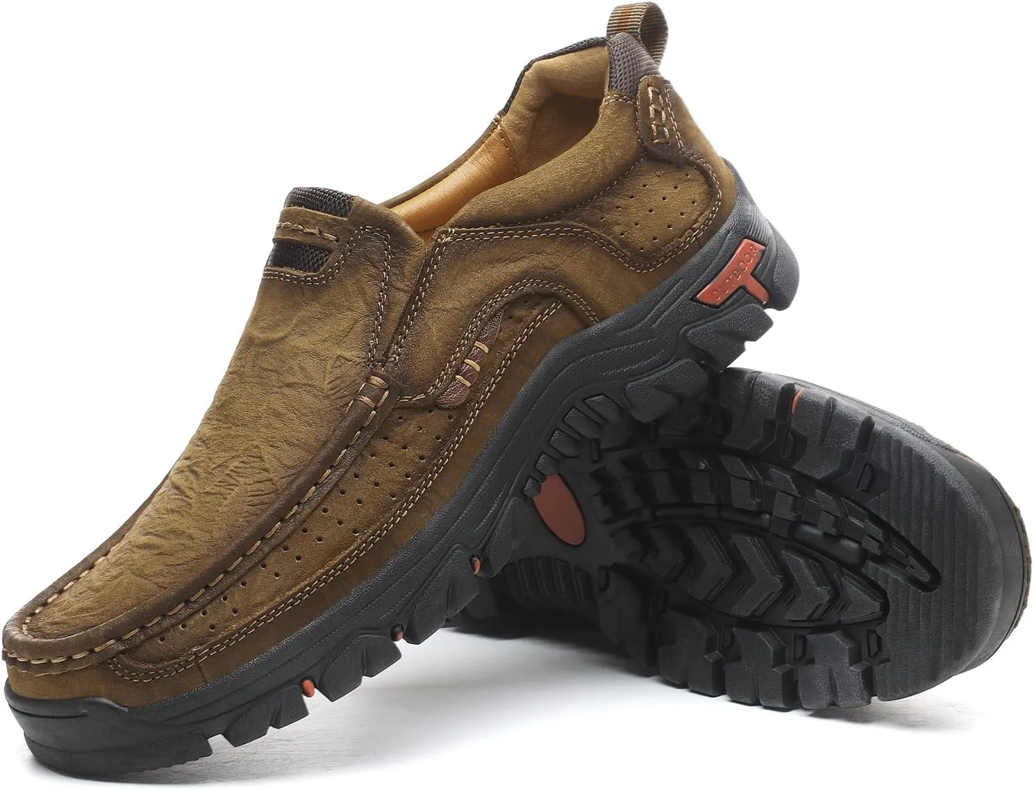 Mens Casual Shoes Slip On Leather Loafers Non Slip Walking Breathable Handmade Sneaker for Dress Driving Business Working Office