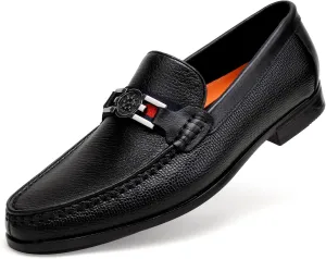 Men's Causal Dress Loafers, Classic Leather Buckle Slip-on Penny Loafer Business Dress Shoes Party Loafers for Mens
