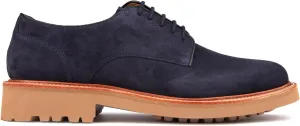 Men's Classic Flat Sandal, Navy Suede, Size 9