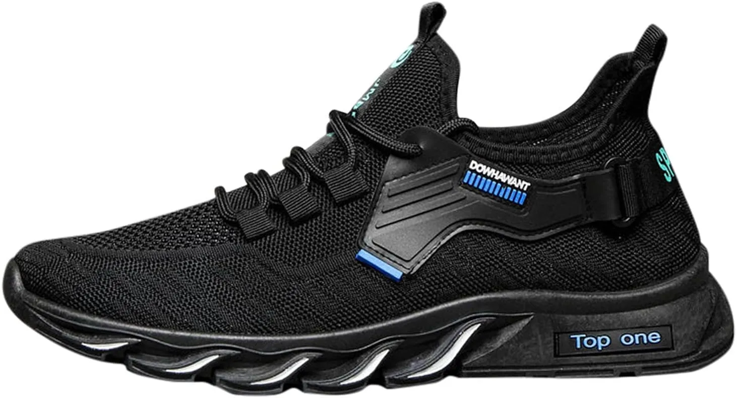 Men's Comfortable Stretch Workout Shoes Casual Sneaker Mesh Breathable Walking Shoe Wide Walking Shoes for Men