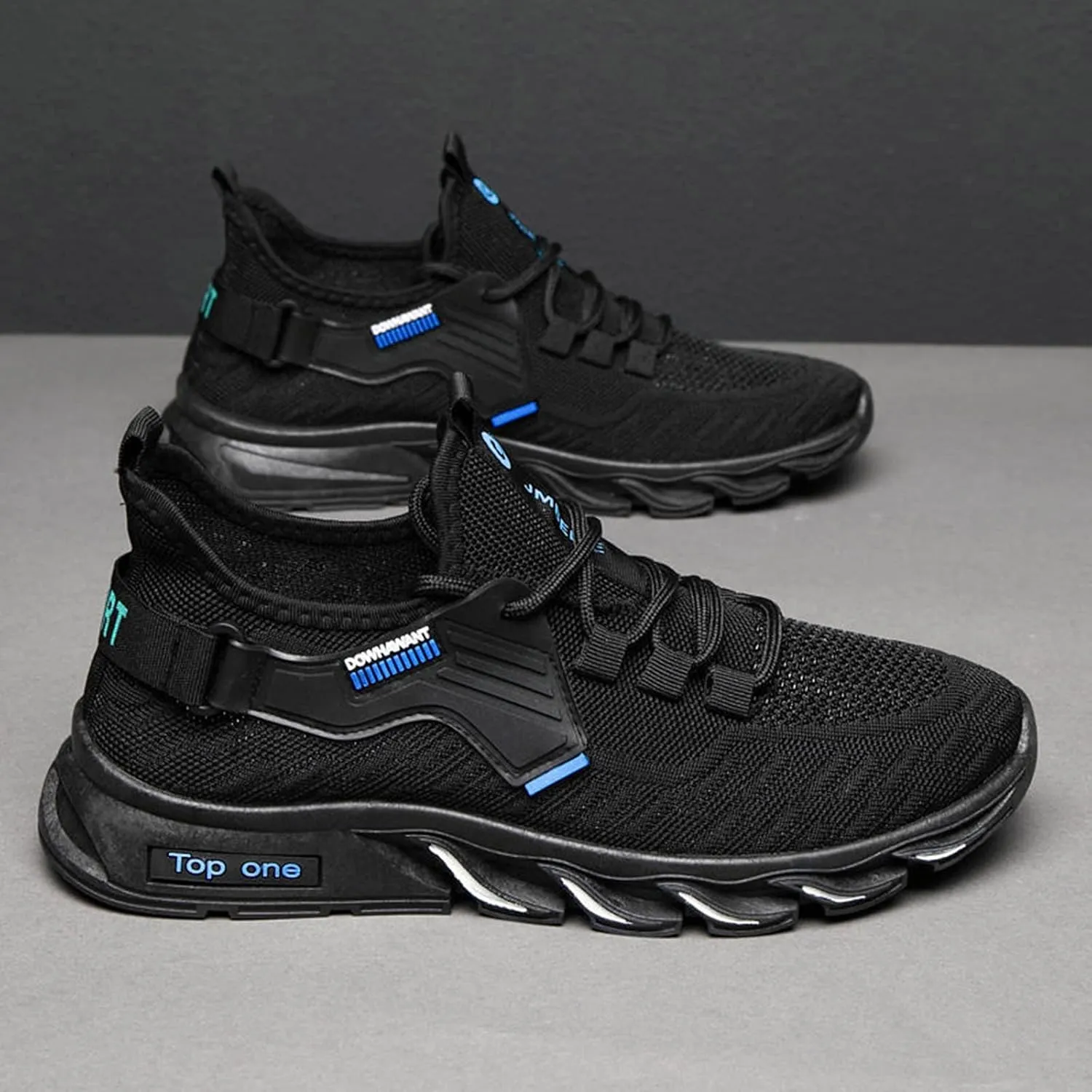 Men's Comfortable Stretch Workout Shoes Casual Sneaker Mesh Breathable Walking Shoe Wide Walking Shoes for Men