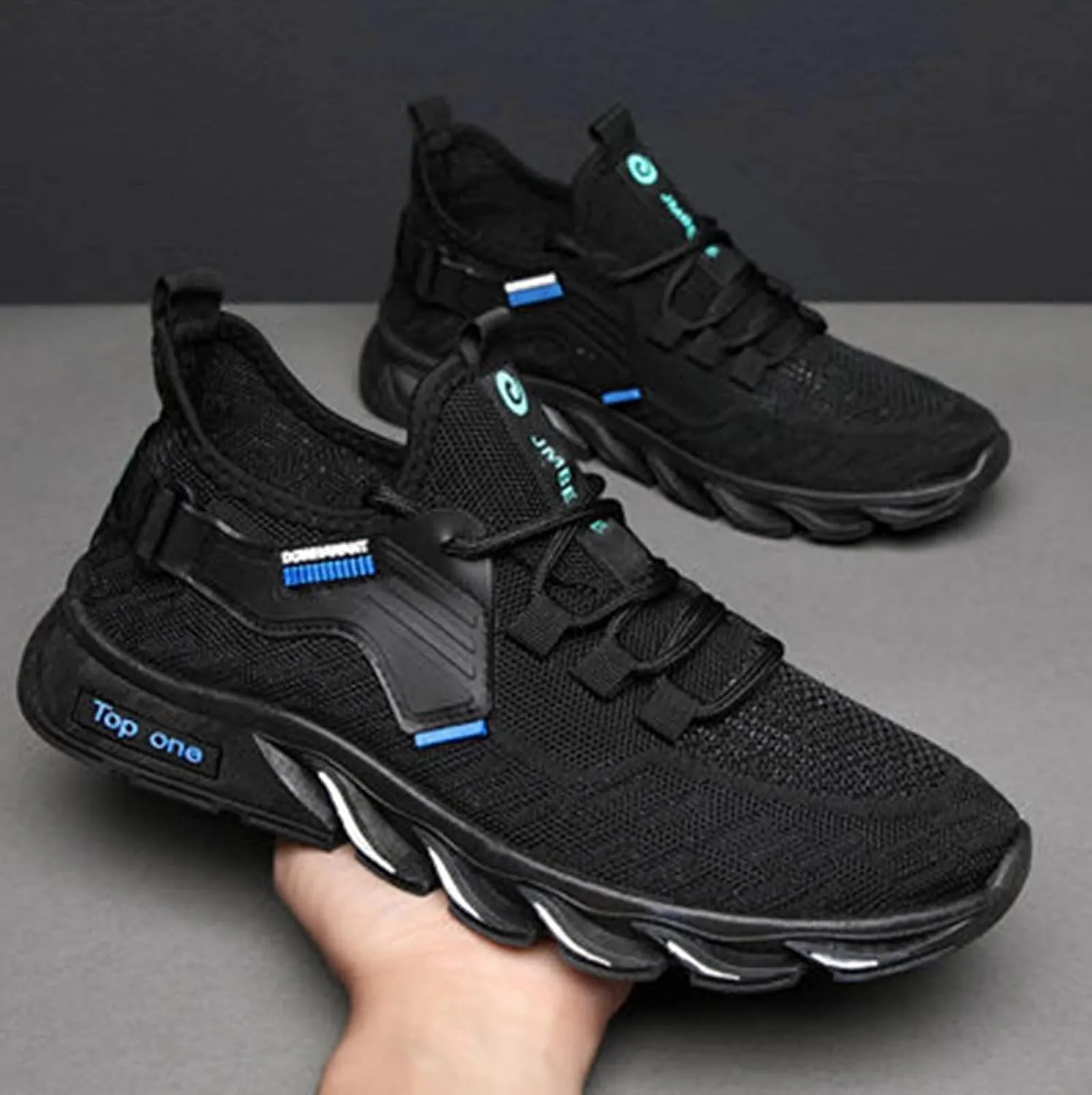 Men's Comfortable Stretch Workout Shoes Casual Sneaker Mesh Breathable Walking Shoe Wide Walking Shoes for Men