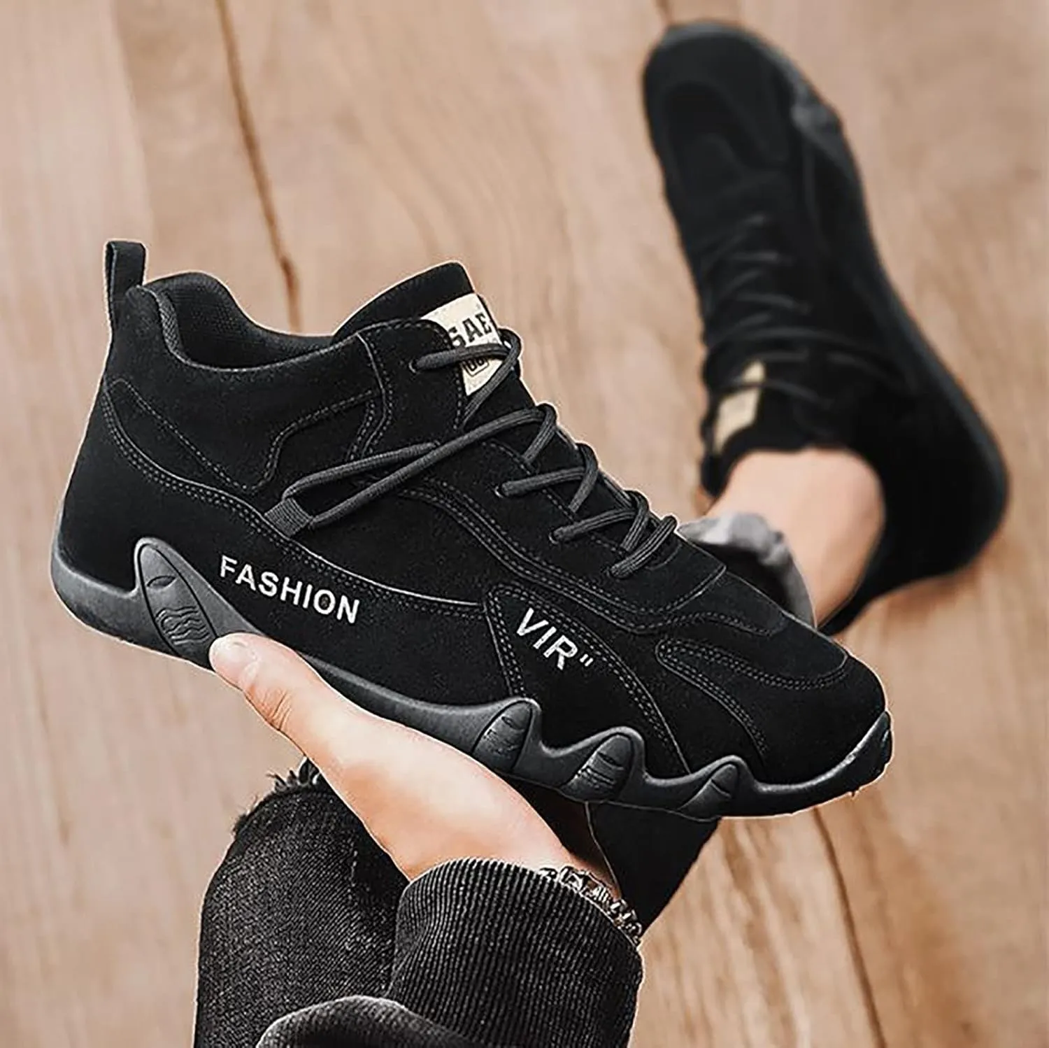 Men's Lightweight Non Slip Barefoot Shoes Lace Up Comfortable Light-Weight Shoe Men's Comfortable Canvas Shoes