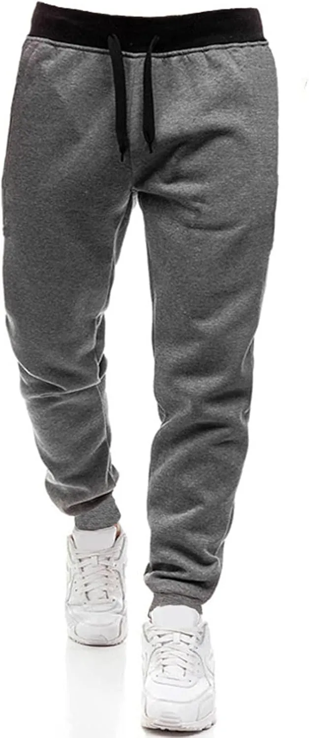 Men's Pants 4 8 Fashion Casual Loose Cotton Plus Size Pocket Lace Up Elastic Waist Pants Trousers Parachute Pants for