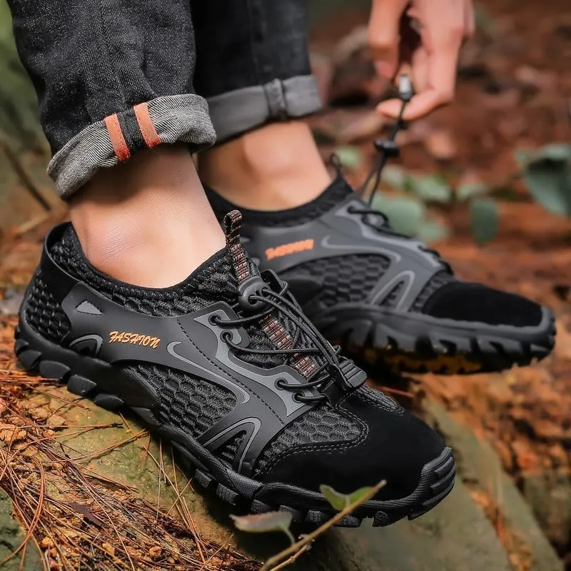 Mens Quick Dry Water Shoes, Mesh Hiking Trekking Outdoor Aqua Footwear, Camping, River Creek, Rainforest Hike,Beach