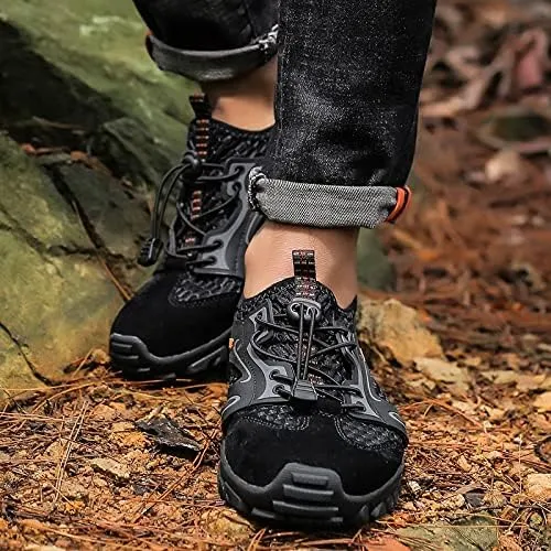 Mens Quick Dry Water Shoes, Mesh Hiking Trekking Outdoor Aqua Footwear, Camping, River Creek, Rainforest Hike,Beach