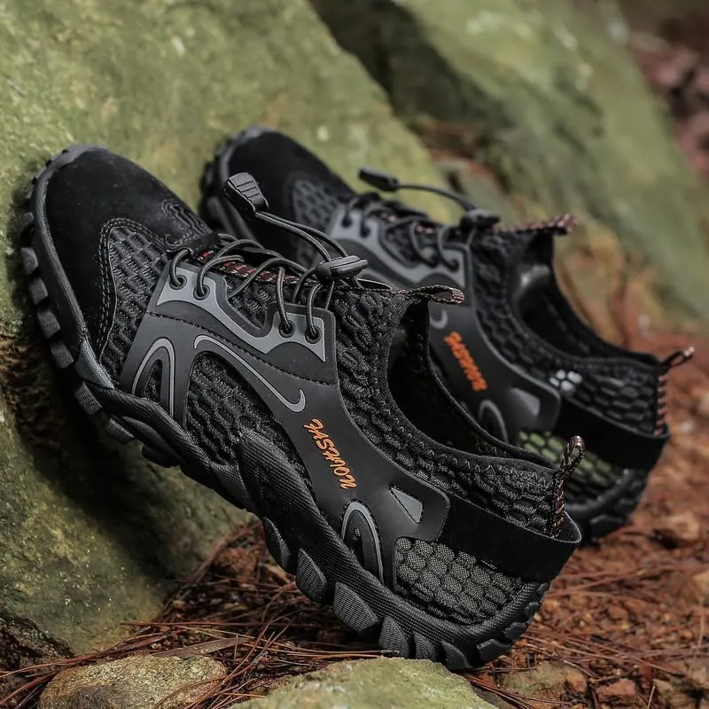 Mens Quick Dry Water Shoes, Mesh Hiking Trekking Outdoor Aqua Footwear, Camping, River Creek, Rainforest Hike,Beach