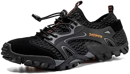 Mens Quick Dry Water Shoes, Mesh Hiking Trekking Outdoor Aqua Footwear, Camping, River Creek, Rainforest Hike,Beach