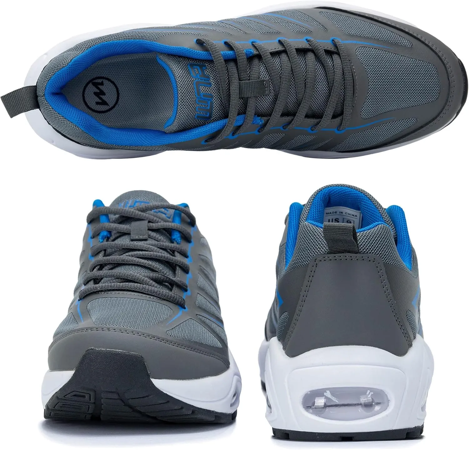 Mens Running Shoes Tennis Walking Sneaker Air Cushion Slip on Shoes for Gym Jogging Fitness Size 8-13