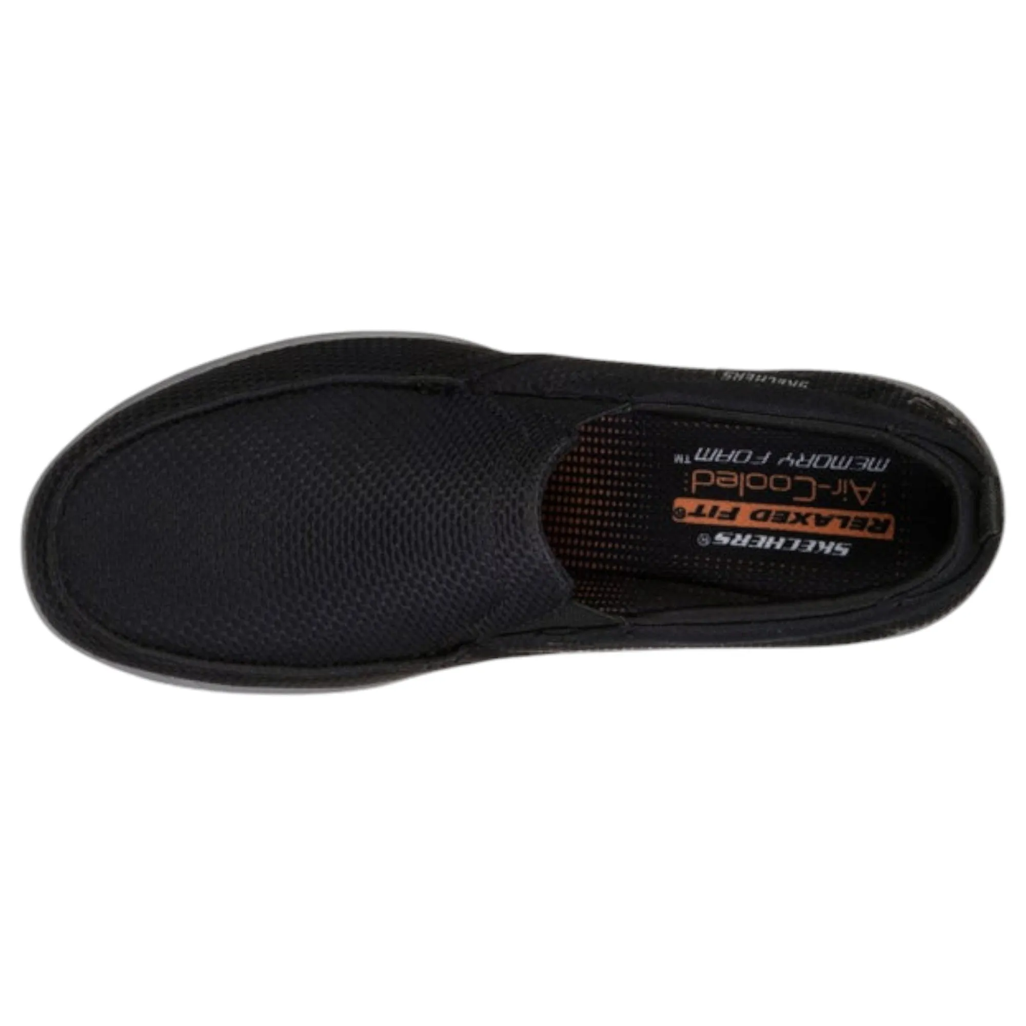 Mens Skechers Harper - Walton Black Slip On Sneaker Shoes