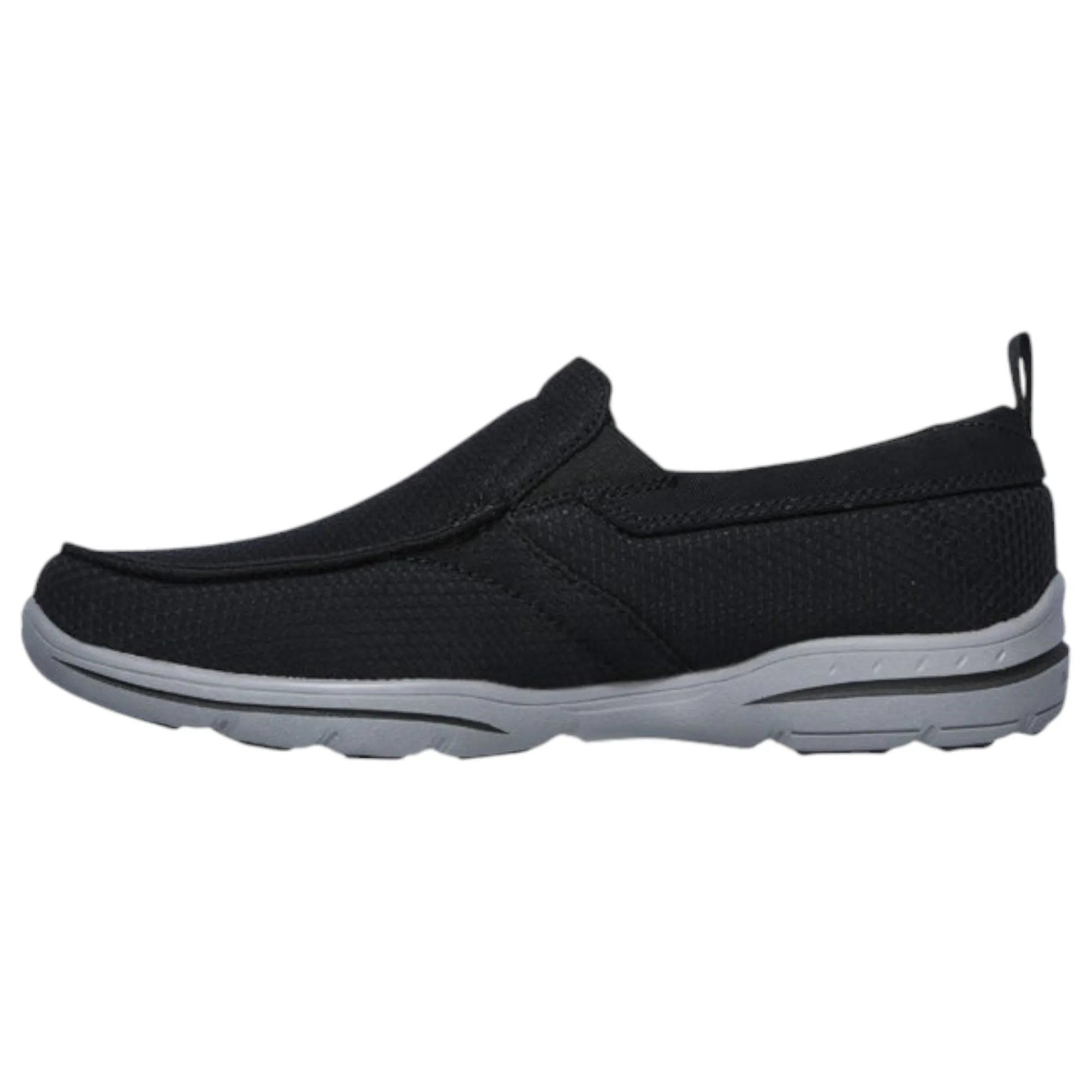 Mens Skechers Harper - Walton Black Slip On Sneaker Shoes