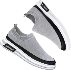 Men's Slip on Casual Walking Sneakers,Fashion Comfort Mesh Socks Breathable Lightweight Sport Loafer Shoes