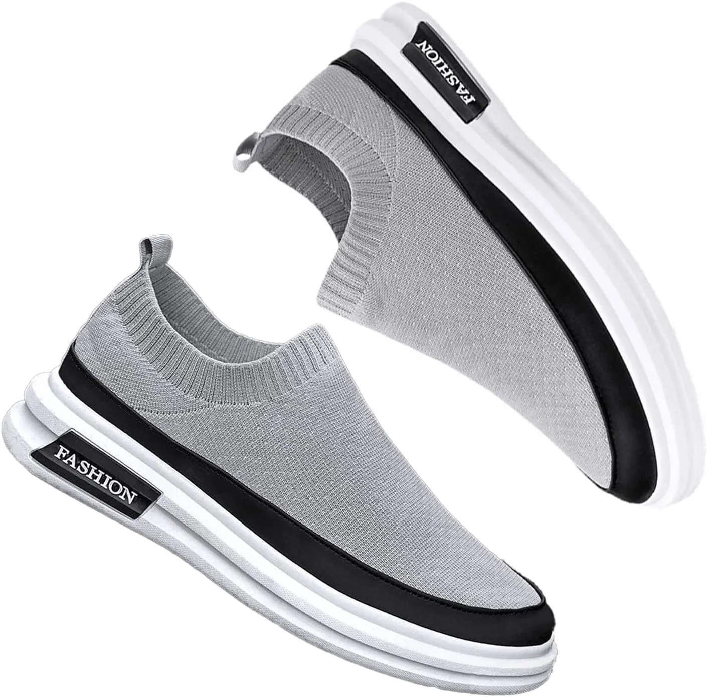 Men's Slip on Casual Walking Sneakers,Fashion Comfort Mesh Socks Breathable Lightweight Sport Loafer Shoes