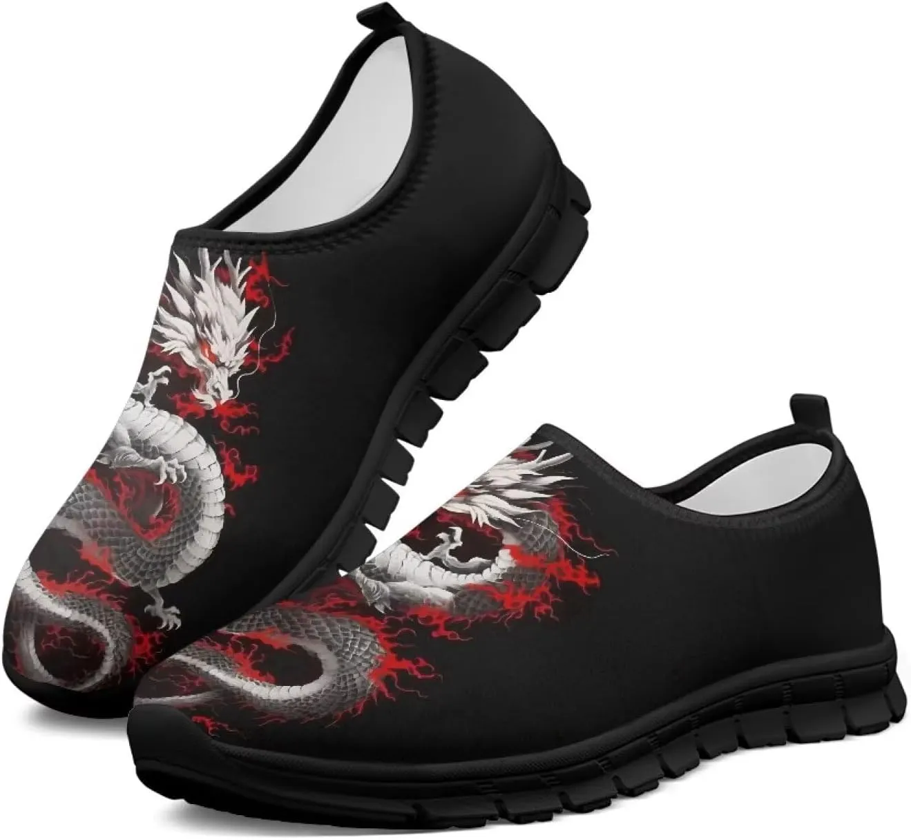 Mens Slip On Walking Shoes Soft Loafers Lightweight Non Slip Casual Fashion Sneakers for Travel Work Black Sole Size 5-14