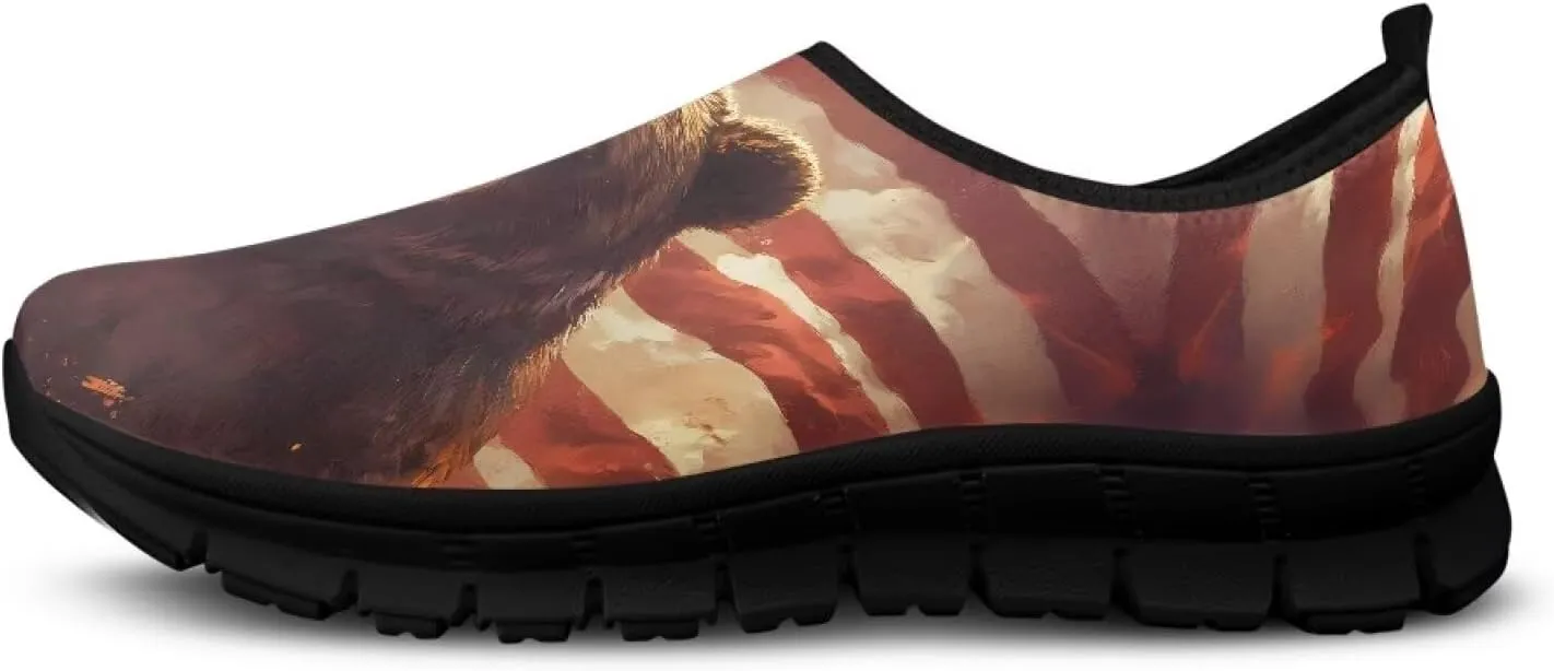 Mens Slip On Walking Shoes Soft Loafers Lightweight Non Slip Casual Fashion Sneakers for Travel Work Black Sole Size 5-14