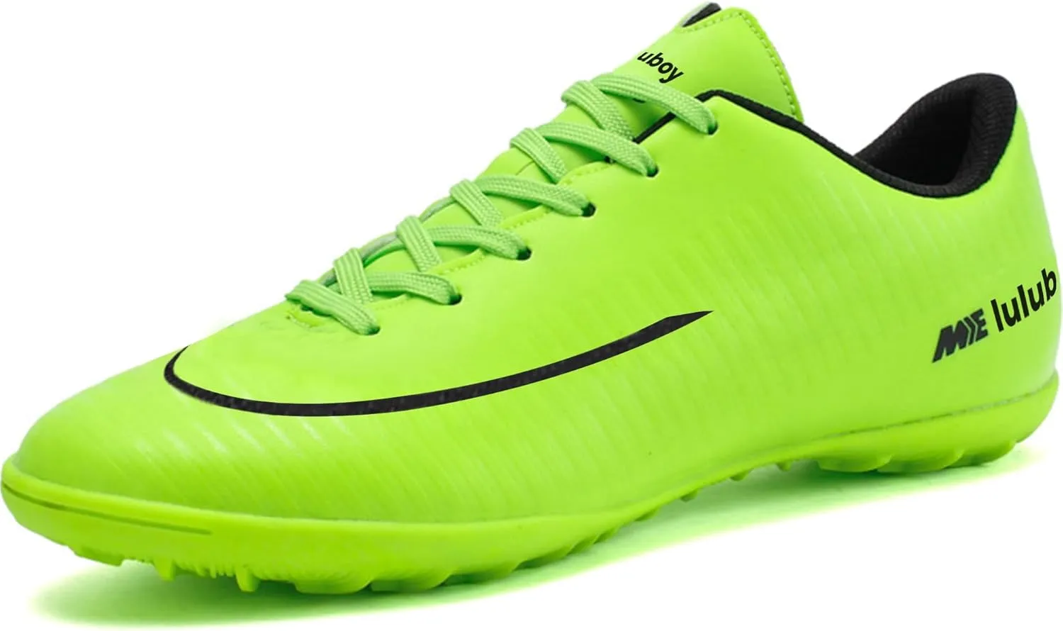 Men's Soccer Cleats Football Shoes Non-Slip Spikes Lace-Up Indoor TF Turf Futsal Running Sports Athletic Sneaker