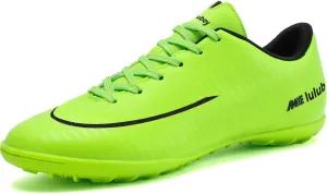 Men's Soccer Cleats Football Shoes Non-Slip Spikes Lace-Up Indoor TF Turf Futsal Running Sports Athletic Sneaker