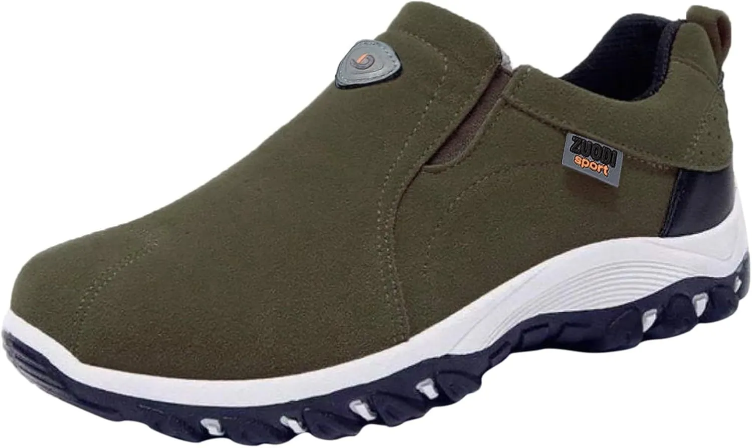 Men's Solid Color Round Toe Running Walking Sports Walking Slip On Shoes Mens Running Shoes Men's Athletic Sneaker New