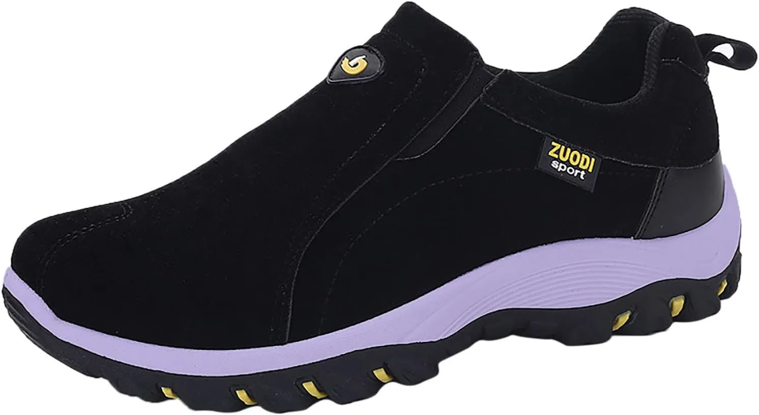 Men's Solid Color Round Toe Running Walking Sports Walking Slip On Shoes Mens Running Shoes Men's Athletic Sneaker New